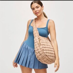 Urban Expressions Quilted Tan Shoulder Bag